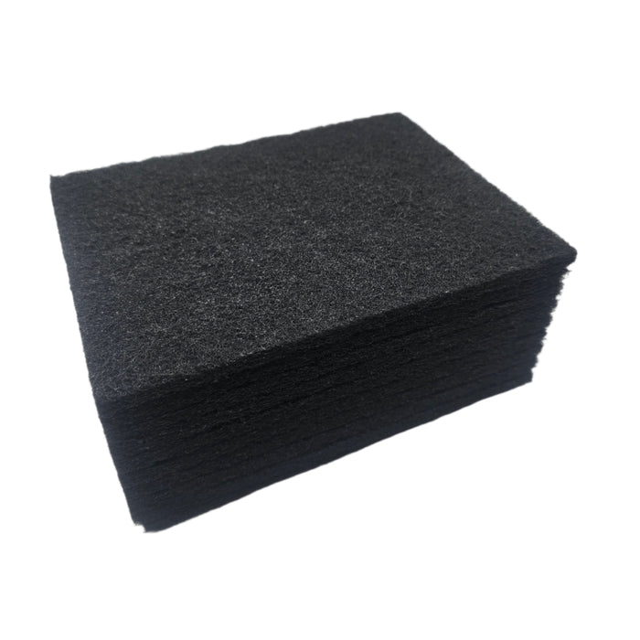 Black Scouring Pads – Extra Heavy Duty – 150x200x8mm 10 pack