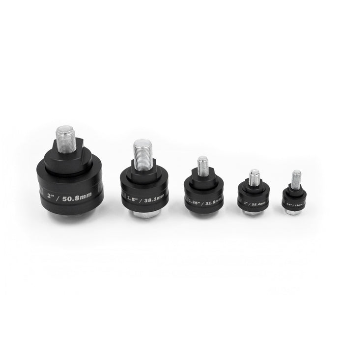 Franklin Performance Chassis Punches, made from high-strength, heat-treated alloy steel with corrosion-resistant oil impregnation. Ideal for enlarging pre-drilled holes in sheet metal. Cuts aluminium, brass, and copper up to 4mm, mild steel up to 3mm, and stainless up to 1.5mm. Available in sizes from 3/4″ to 2″.