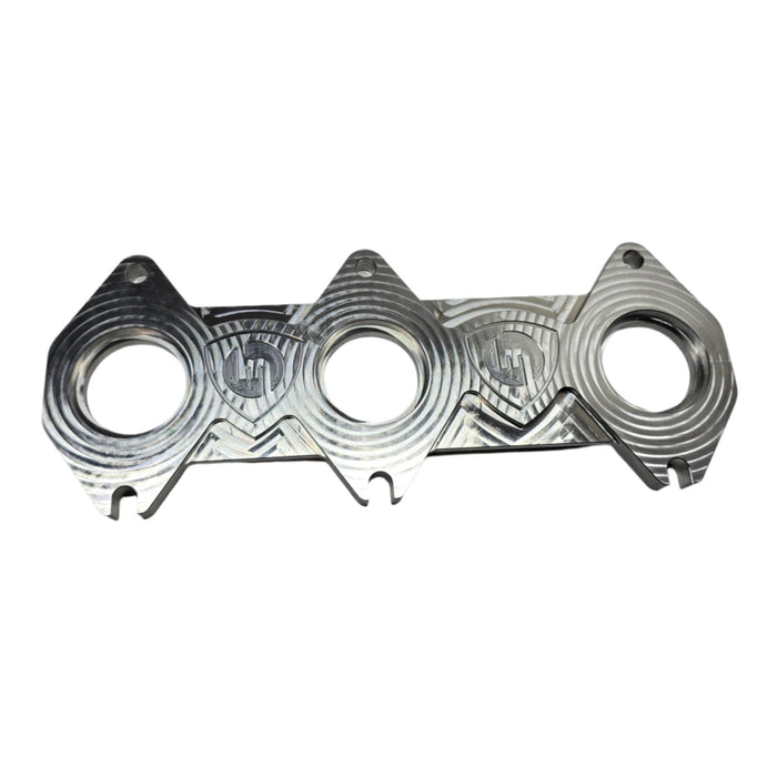 20B stainless steel exhaust flange with 16mm thickness, designed for rotary engine exhaust system fabrication.