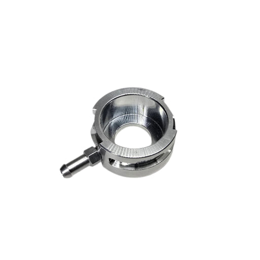 Aluminium weld-on radiator filler neck designed for custom radiator or coolant tank fabrication.