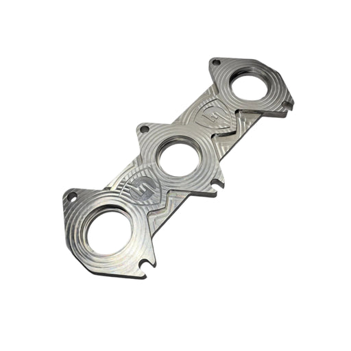 20B stainless steel exhaust flange with 16mm thickness, designed for rotary engine exhaust system fabrication.