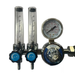 Argon gas regulator with dual pressure gauges for accurate gas flow and cylinder pressure monitoring during TIG and MIG welding.