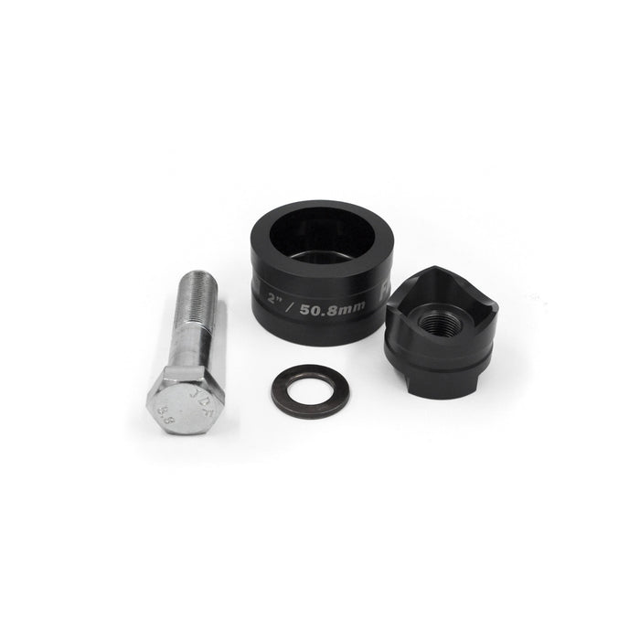 Franklin Performance Chassis Punches, made from high-strength, heat-treated alloy steel with corrosion-resistant oil impregnation. Ideal for enlarging pre-drilled holes in sheet metal. Cuts aluminium, brass, and copper up to 4mm, mild steel up to 3mm, and stainless up to 1.5mm. Available in sizes from 3/4″ to 2″.