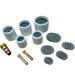 TIGWARE Teflon Fabrication Kit – discounted boxed set featuring five TEFLON diffuser units (#10, #12, #14, #16, #20) with matching spare diffusers, torch adapter, and collets. Designed for DC TIG welding with TIGWARE’s Triple Diffuser System for superior gas flow, extended stick-out, and weld control