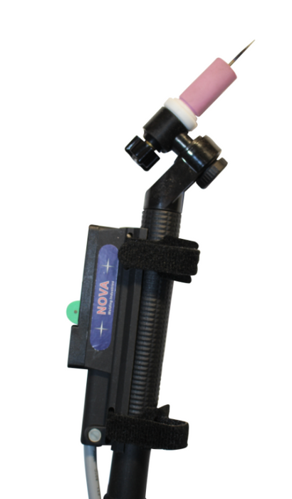 NOVA Slider AMP Control Tig displayed on a torch.