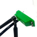 TIG Aesthetics Silicone Trailing Shield by Ticon Industries, designed for TIG welding reactive metals. Made from high-temperature silicone, it withstands heat from a #16 or 1" welding cup for 100+ amp welds. Features a built-in drag bar, improving travel speed and preventing material contact. Kit includes a green silicone chassis, stainless steel diffuser, titanium shower head diffuser, and hose retention tab. Provides excellent argon diffusion and hovers above the weld seam.