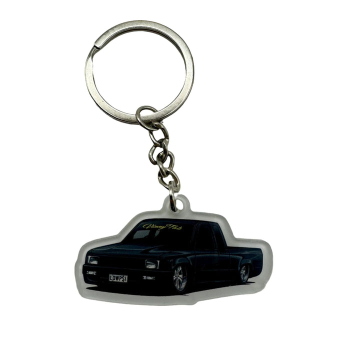 Limited edition collection showcasing Vinny Fab’s favourite builds, featuring Brad Smith's iconic Bagged Hilux. Includes the LOWPSI Hilux key chain for easy key identification.