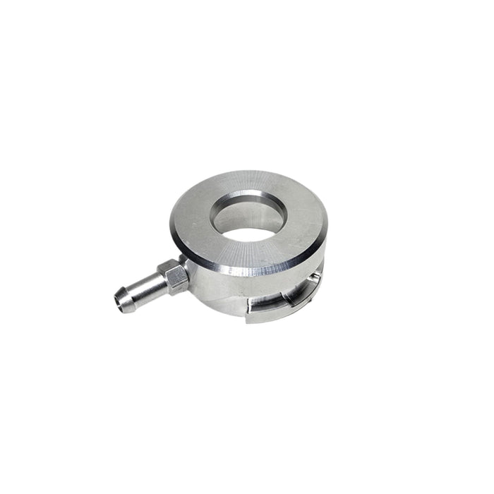 Aluminium weld-on radiator filler neck designed for custom radiator or coolant tank fabrication.