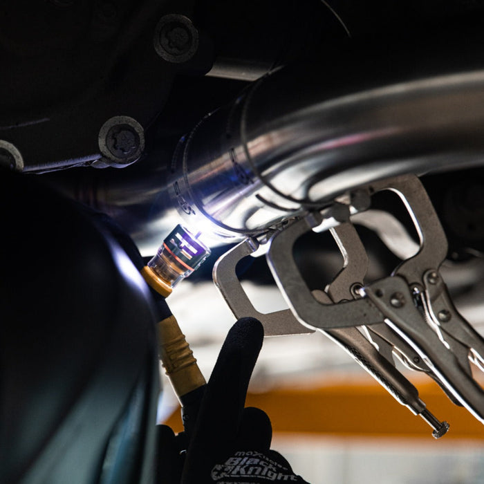 Pipe welding tacking bands used by fabricators