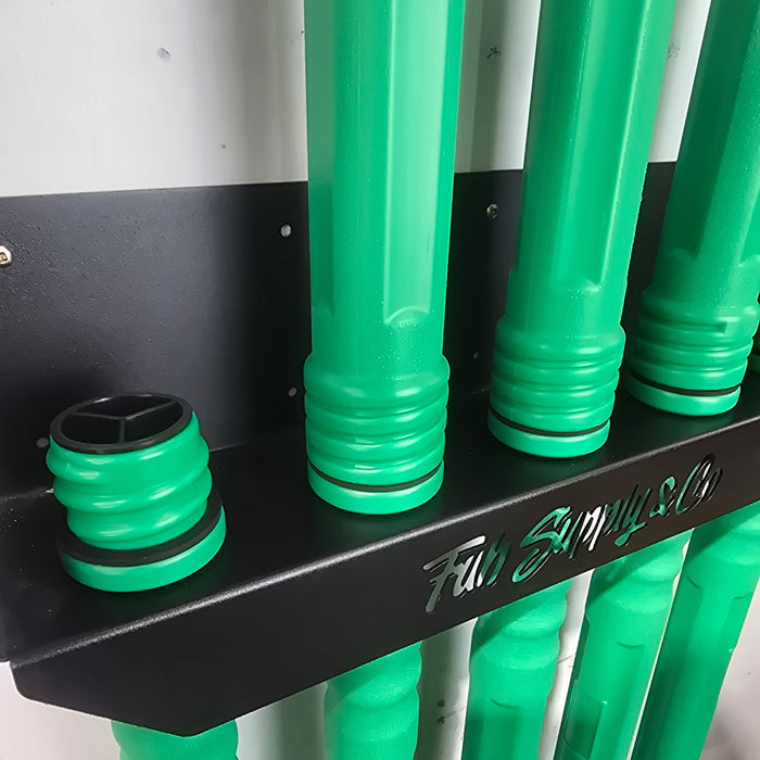 Wall mounted TIG filler rod storage tubes