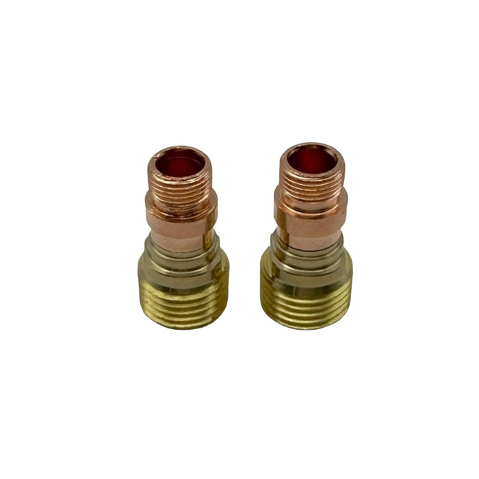 TIG gas lens collet body 2 pack for 17/18/26 TIG torches